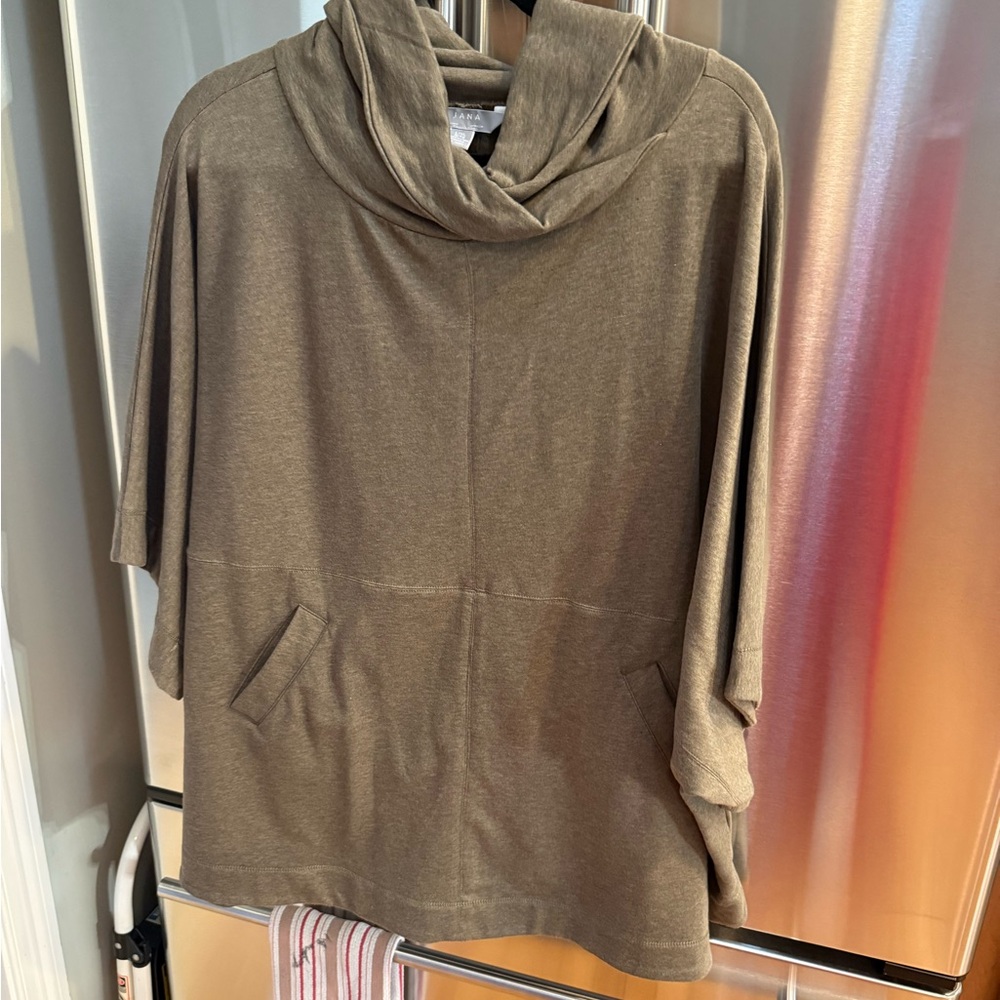 Olive Green Cowl Neck top